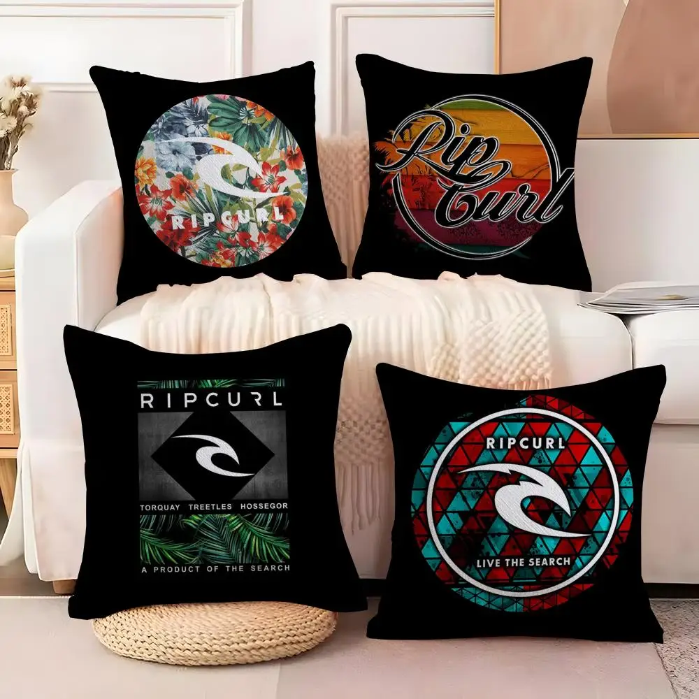 Surf Beach R-Rips Curls Cushion Cover Soft Plush Fabric Double-Sided Printed Sofa Cushion Cover for All Seasons Home Decor Gift