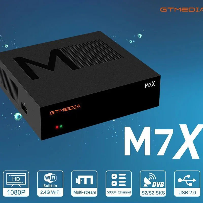 GTMEDIA M7X Support DVB-S2 SKS/IKS/CS/M3U VCM/ACM Twin Tuner lKS&SKS TV Receiver,Realase Brasil 70W Satellite TV Programmer