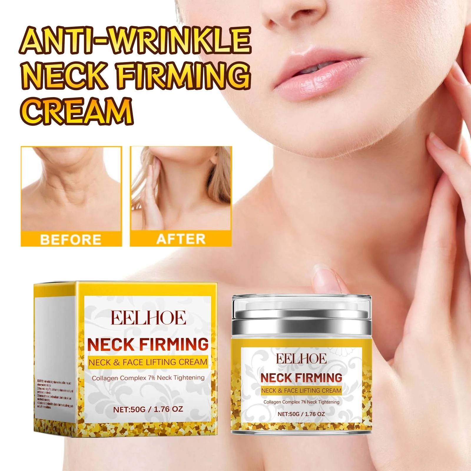 

Anti-wrinkle Neck Firming Cream Gently Nourishes Reduces Wrinkles Enhances Skin Elasticity Brightens and Moisturizes the Neck