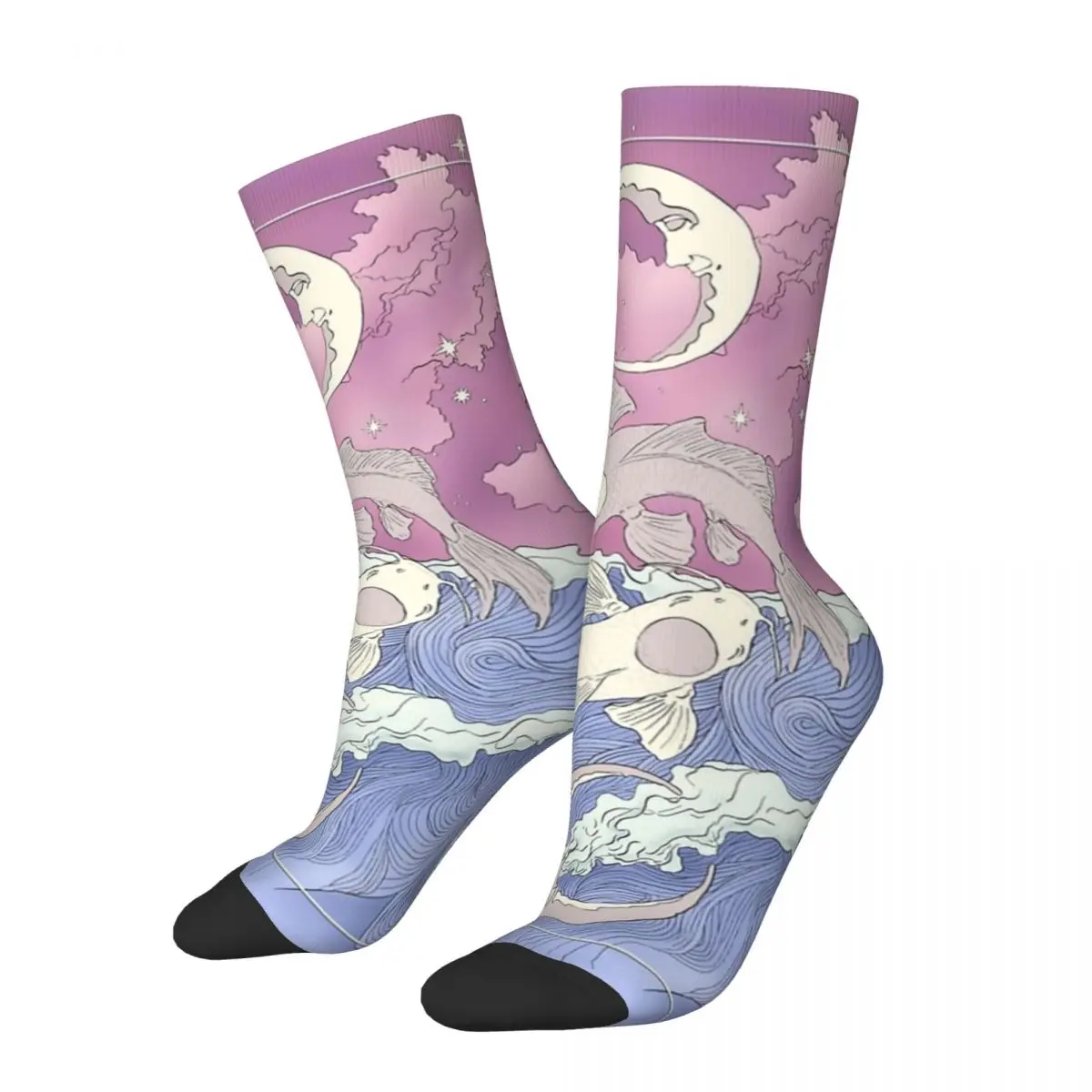 Avatar The Last Airbender Socks Men Women Fashion Tui and La Koi Fish Socks Spring Summer Autumn Winter Middle Tube Socks Gifts