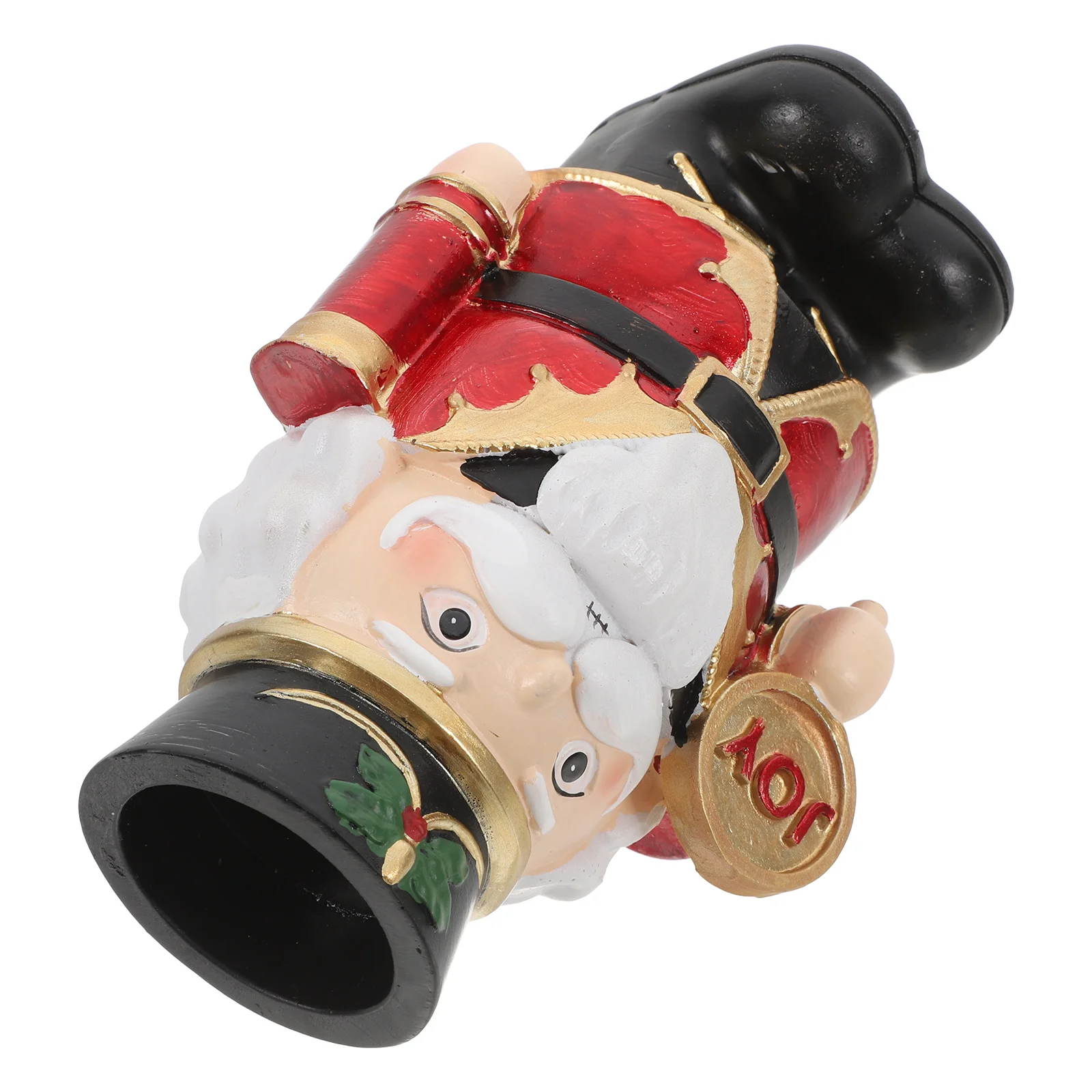 

Nutcracker Candlestick Black Resin Tall Holder Christmas Nutcracker Figurines Ornament Candleholder Wax Stand
