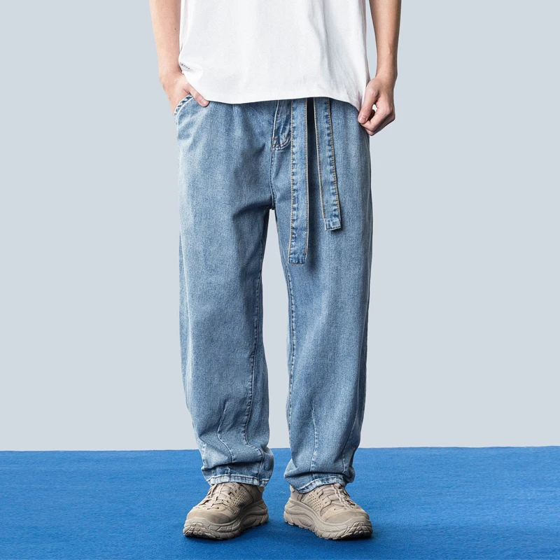 

2023ss Vintage Washed Denim Cargo Pants Straight Pants Streetwear Traf Techwear Y2K Sweatpants Joggers Men's Clothing Clothes