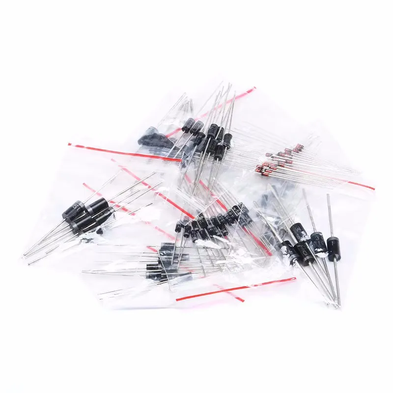 

100 pieces of component package, including diode package 1N4148 1n4007 1N5819 5408 FR107, etc