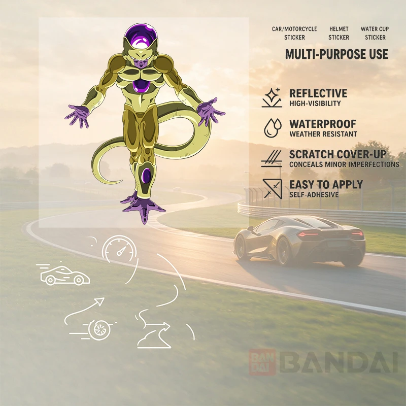 Car StickersCustom Sticker Golden Frieza Anime Vinyl Decal Waterproof Die Cut for Car Laptop Wall DecorationAuto Decor