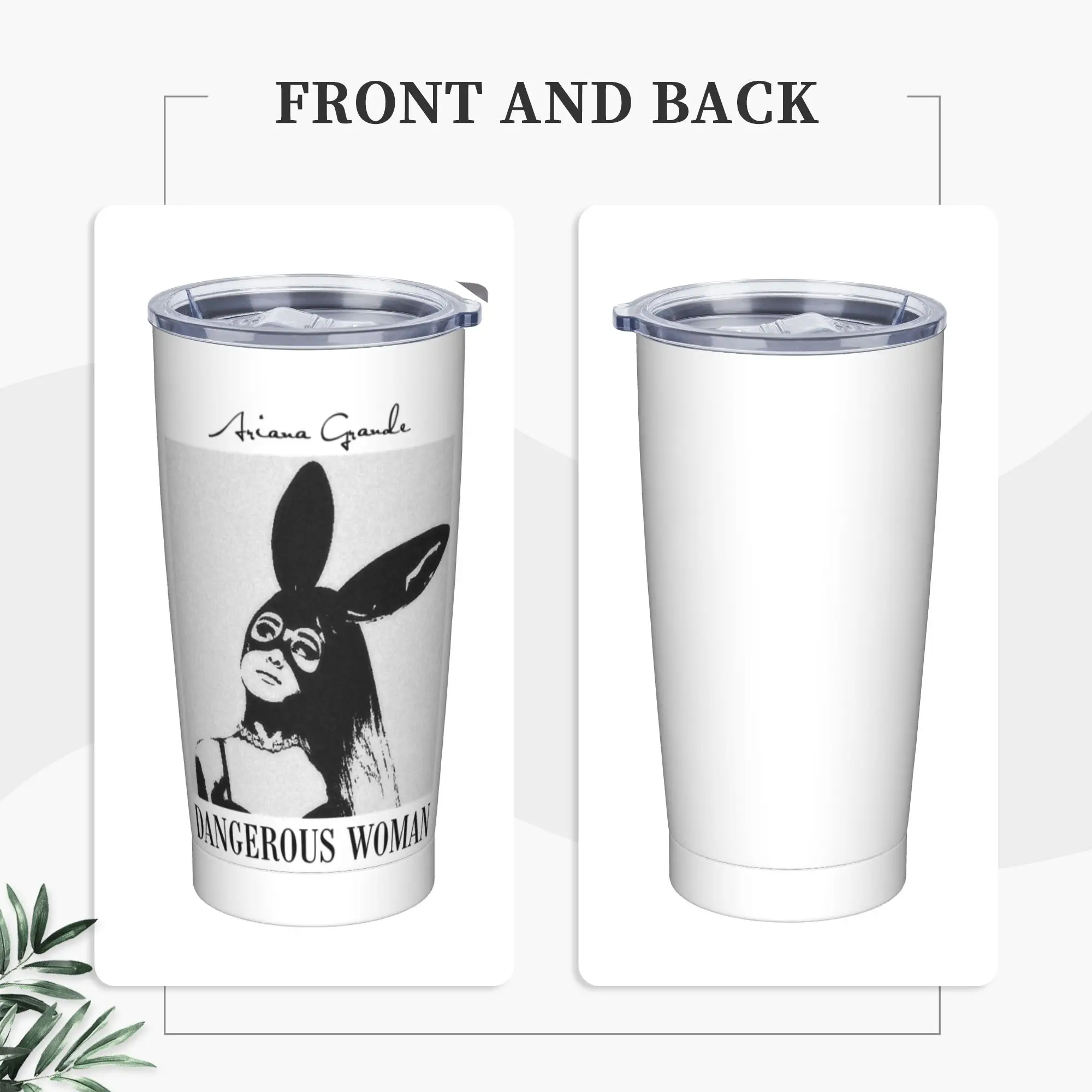 Stainless Steel Tumbler Dangerous Woman Arianas Grandes Coffee Mug  Portable Hot Drinks Mugs Cup Beach Water Bottle