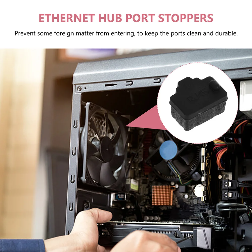 

50pcs Rj45 Protector Cap For Pc Rj45 Cap Router Network Hub Protector Pc Ethernet Plug Ethernet Hub Port Cover Cover Plug