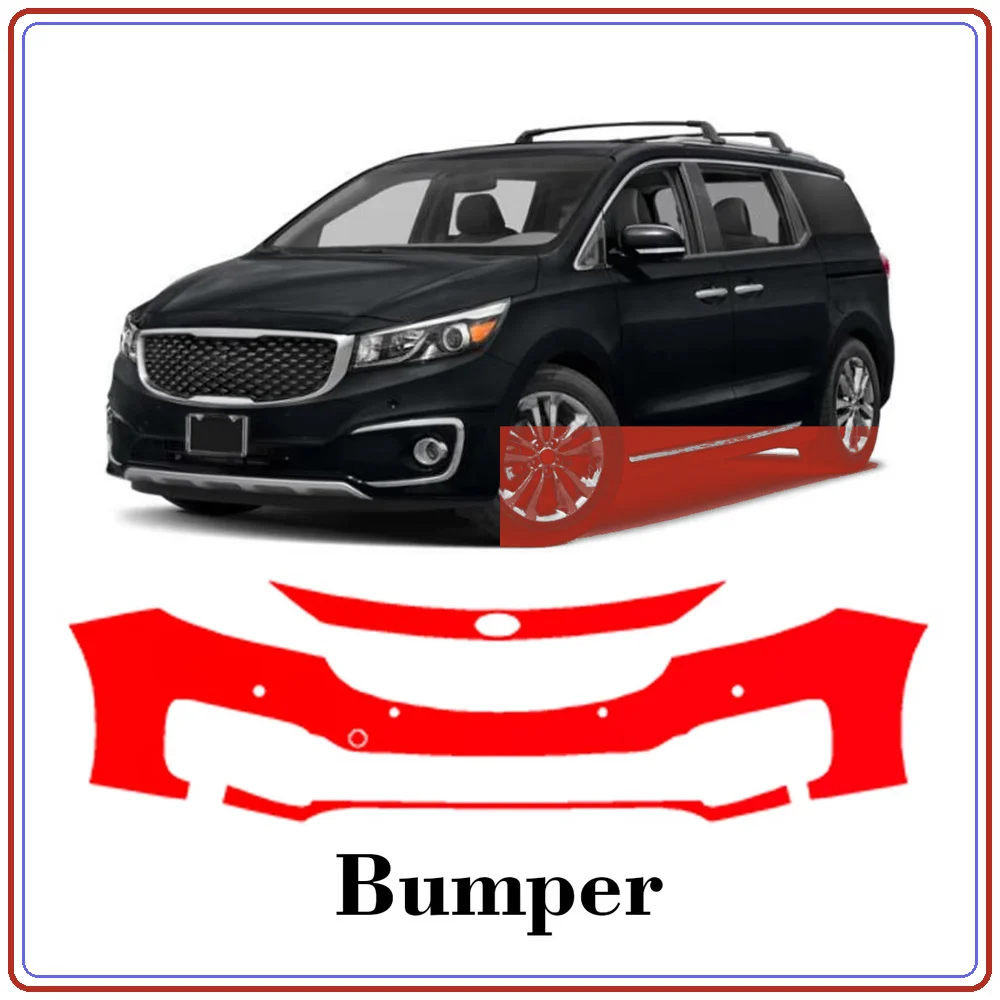 For Kia Sedona SXL Limited 2015-2017 Precut TPU Paint Protection Film PPF Front Bumper Kit Clear Bra Stone Guard EU UK