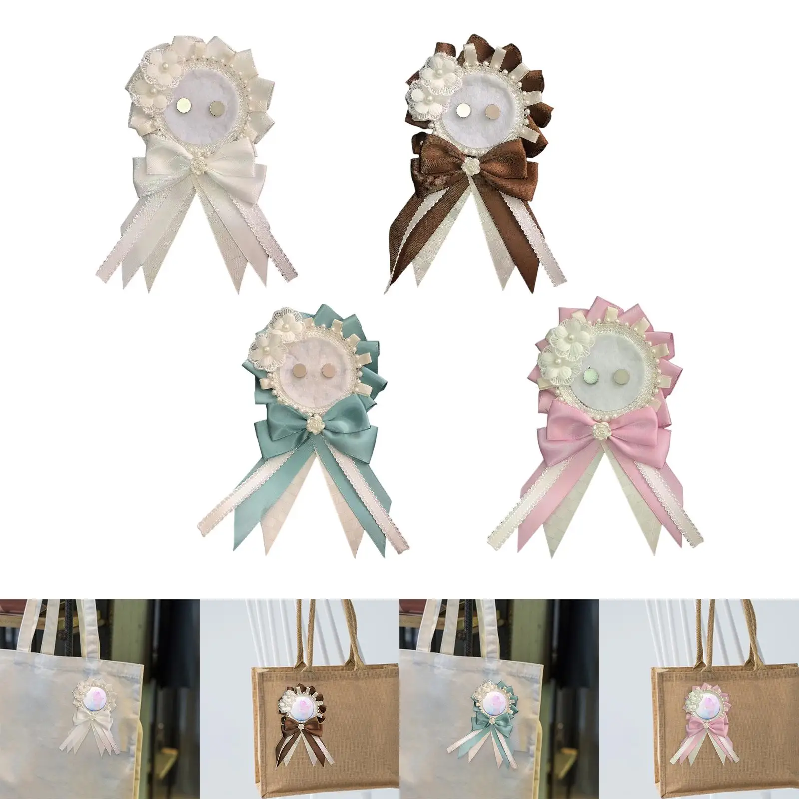 Handmade Silk Anime Badge Holder Luxury Decorative Pin Holder for Ita Bag Accessories 55mm-58mm Badges Cute Japanese Style