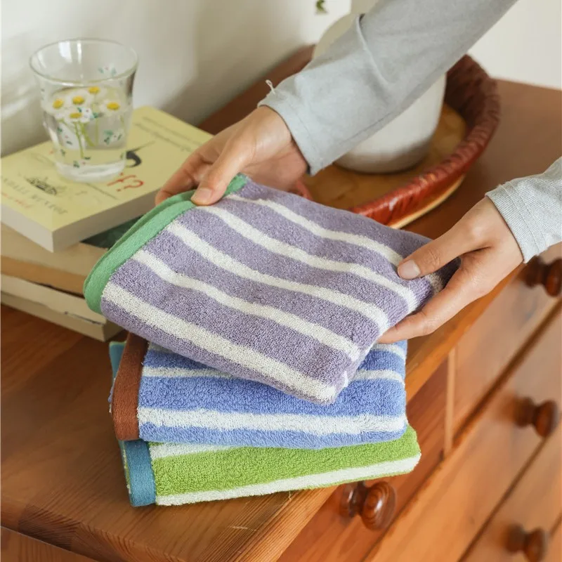 Retro Striped Cotton Towel Soft Absorbent Adult BathTowel Face Towel Household Towels Luxurious Hotel Bath Supply Beach Towels