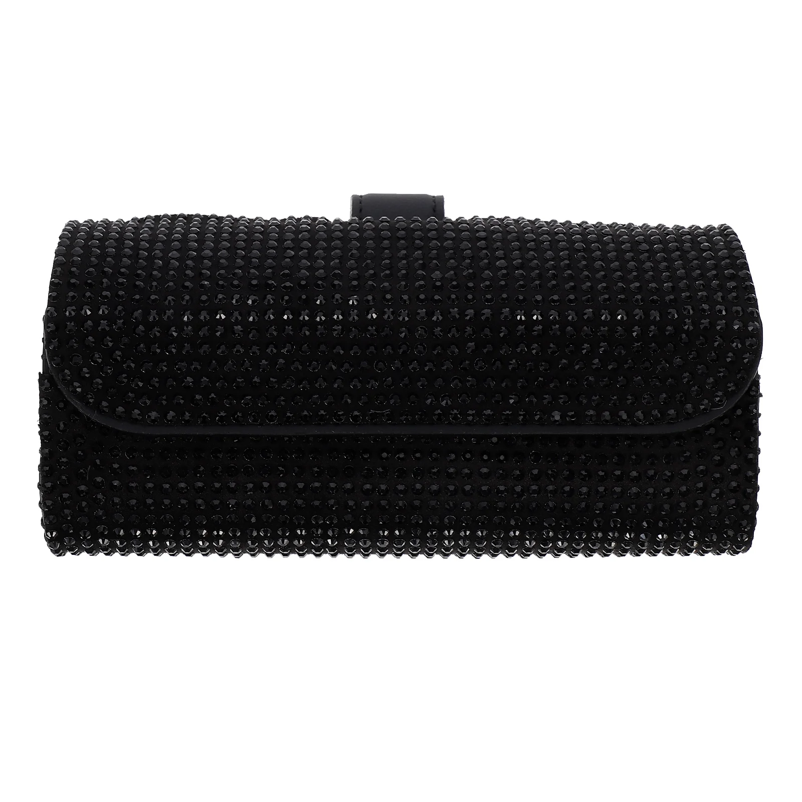 

Car Visor Sunglass Case Clip Glasses Rhinestone PU Durable Easy Install Practical Car Use Storage Effect Stable Extra