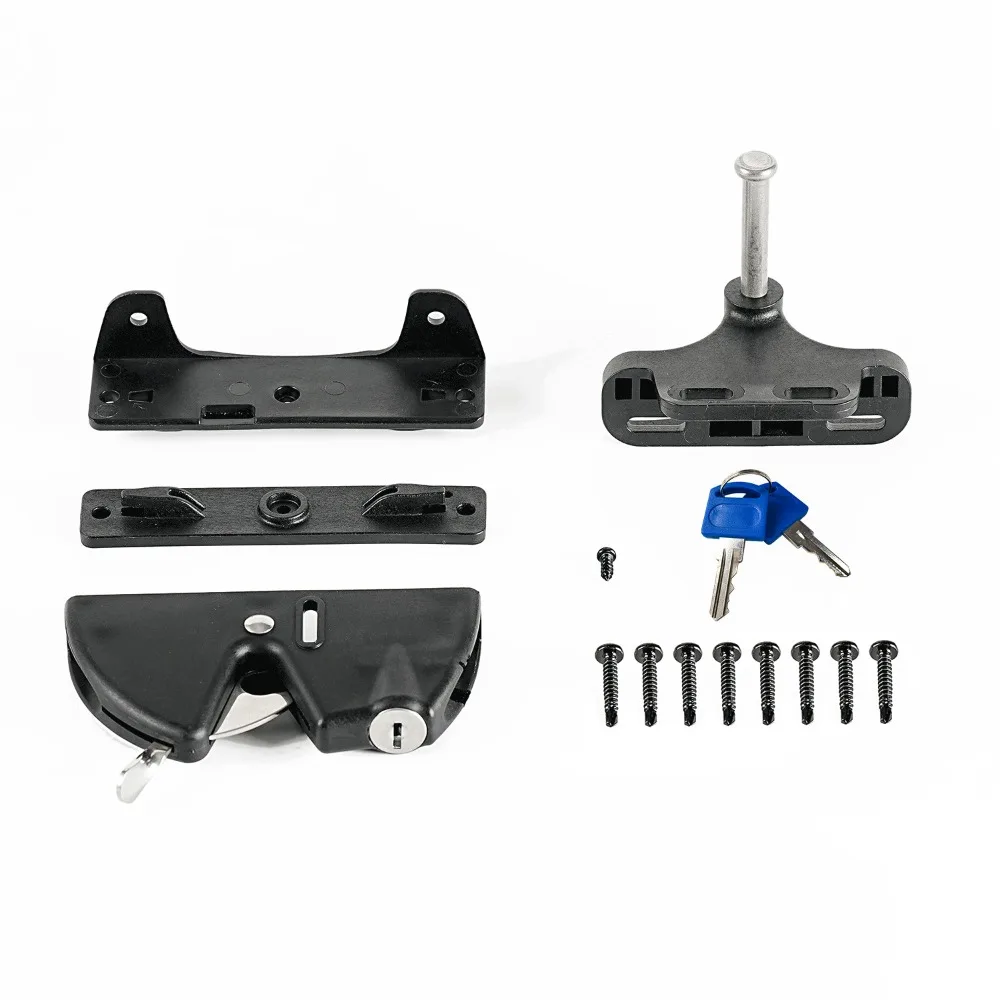 

Black Color Outdoor Door Lock Nylon Material Pull Cable Self-Locking Door Kit Durable Non-rusting 2 Sided Locking