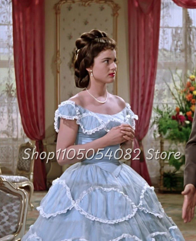 

Фея - Средневековое вечернее платье с круглым вырезом и оборками на молнии на плечах. Бледно-голубой корсет в античном стиле по индивидуальному заказу. Роскошный трапециевидный корсет.