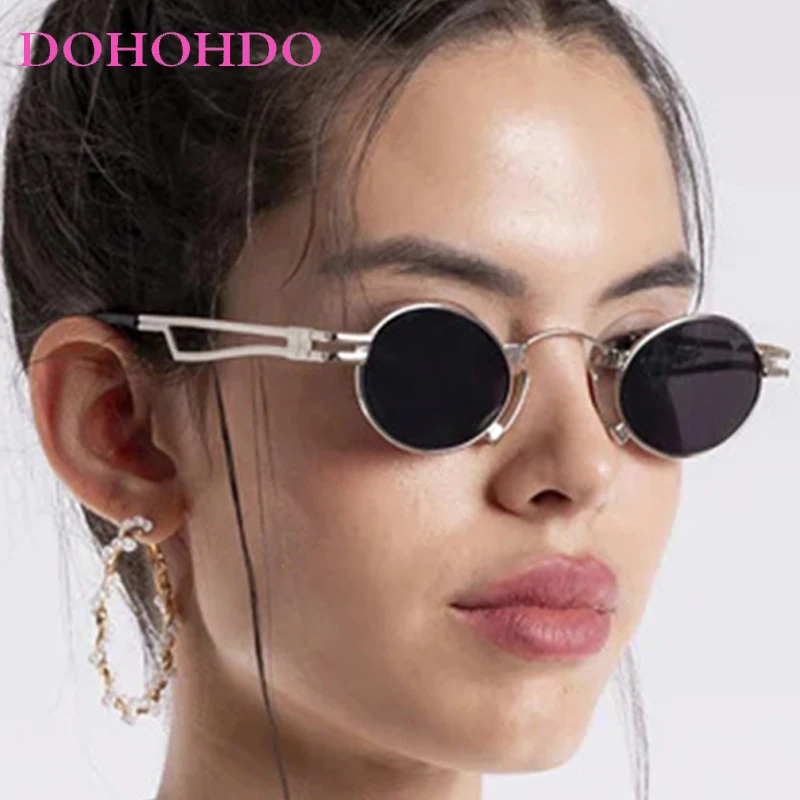 

Retro Small Oval Metal Frame Women's Sunglasses Trendy Brand Designer Men Sunglass Outdoor Driving Travel Eyewear UV400 Lentes