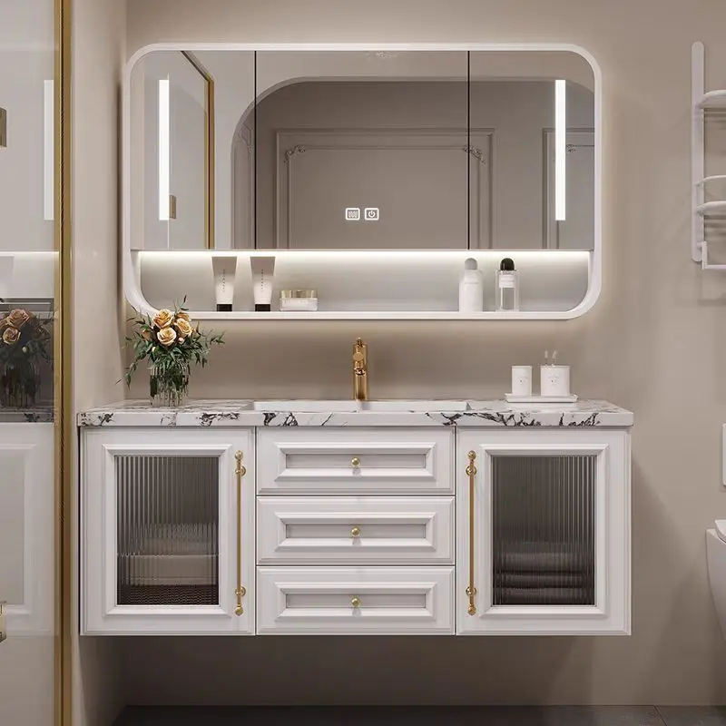 

French, bathroom cabinet, oak, combination, toilet, ceramic, integrated basin