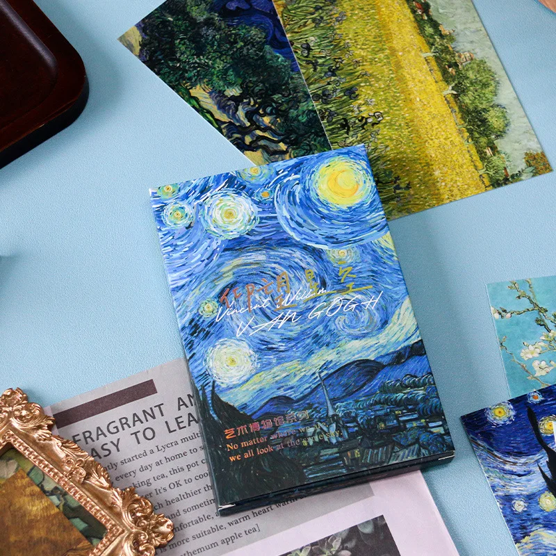 30 Sheets Van Gogh Oil Painting Postcards Vincent Willem Greeting Wish Cards Fashion Gift