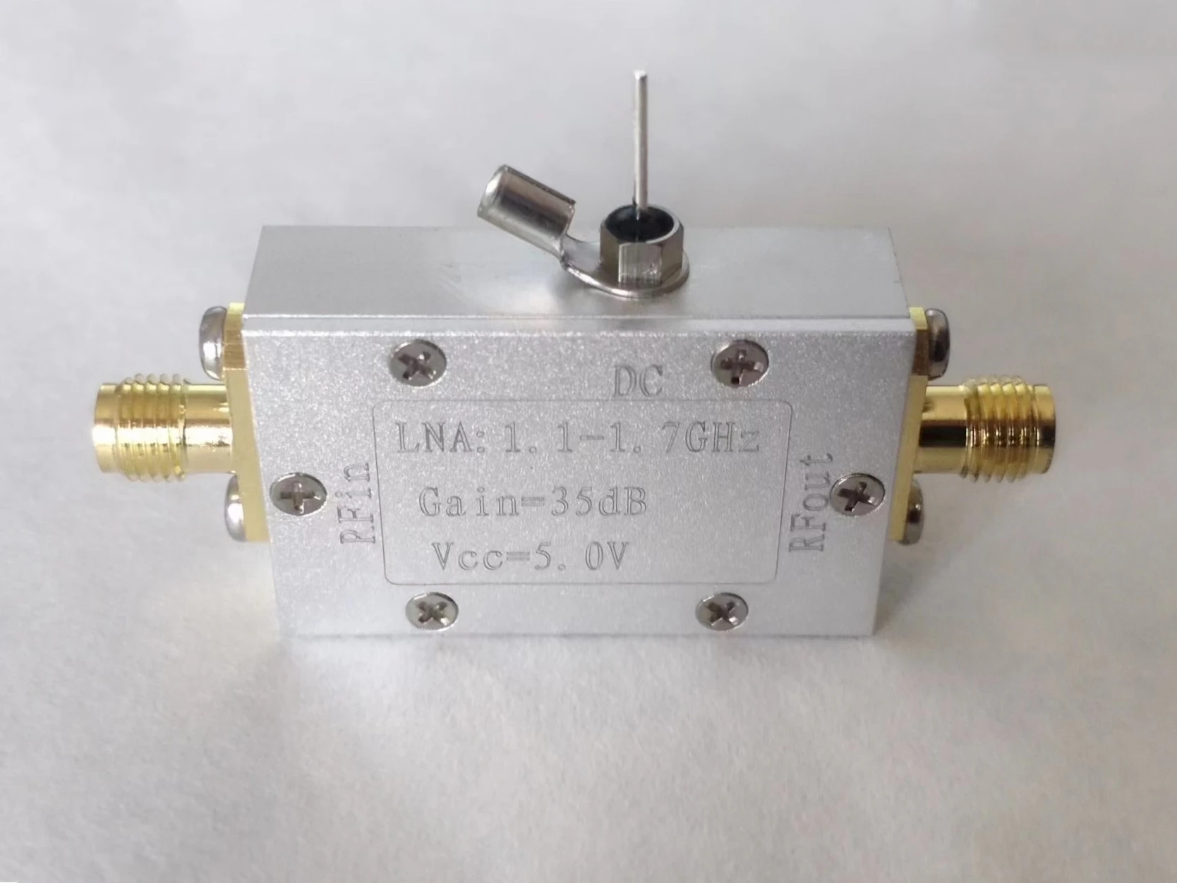 

LNA 1.1-1.7GHz Gain 35dB Low Noise 0.6dB GPS Beidou GLNSS Amplifier