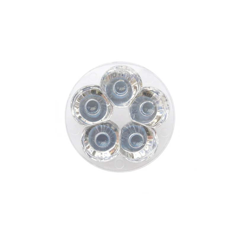 50mm PS Integrated 5W High Power Led Optical Lenses 5up 1W High Power Leds 30degree