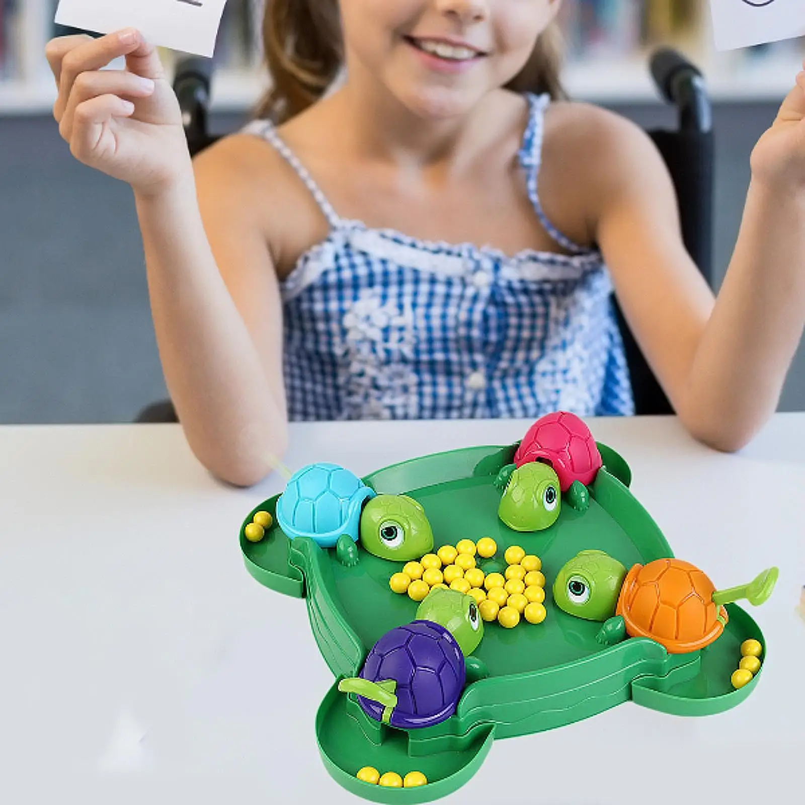 Kids Puzzle Turtle Game Pea Eating Toy Sensory Interactive Learning Montessori Brain Training Hand Eye Coordination Family Gift