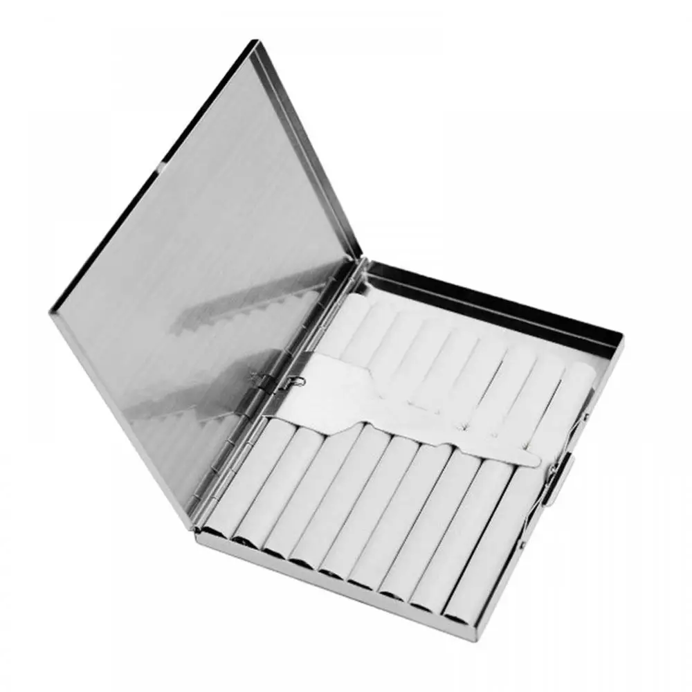 Ultra-slim Creative Stainless Steel Cigarette Carry Case Storage Box Smoker Gift New