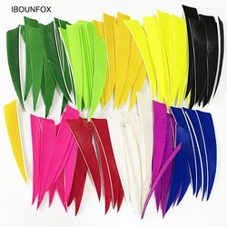 IBOUNFOX-plumas de flecha de caza RW, plumas naturales de pavo, Escudo de tiro con arco, accesorios de flecha de arco, 4 