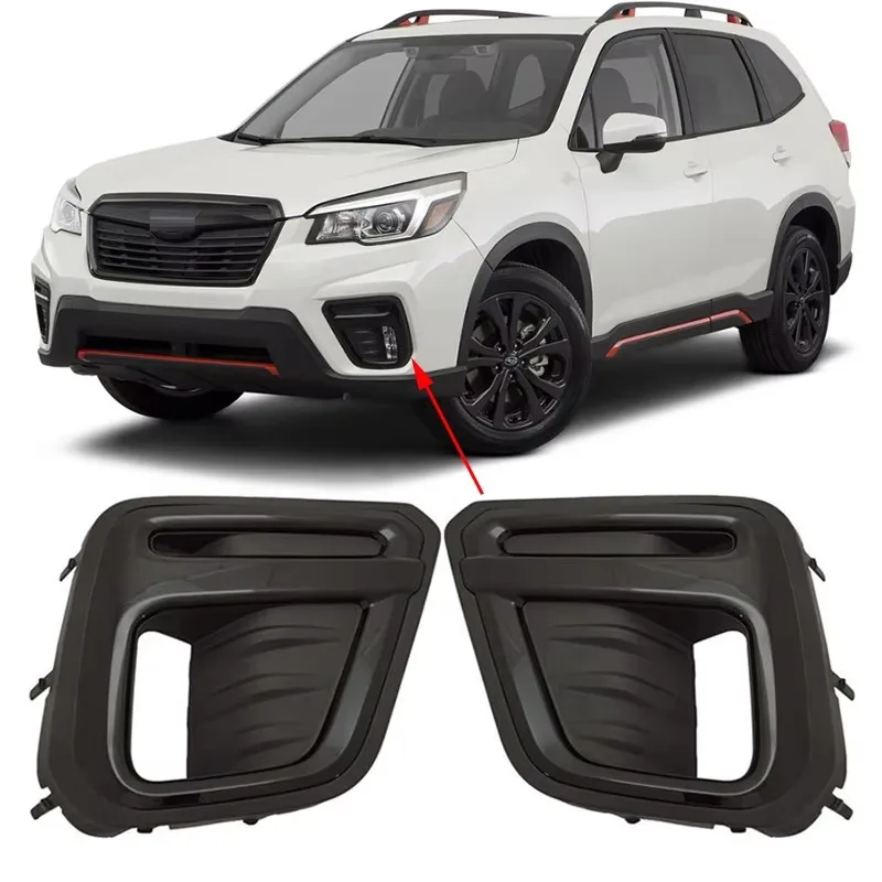 

Hot For 2019 2020 2021 Subaru Forester Car Front Bumper Fog Lamp Light Frame Cover Foglight Foglamp Trim Cap Hood Lid Bezel