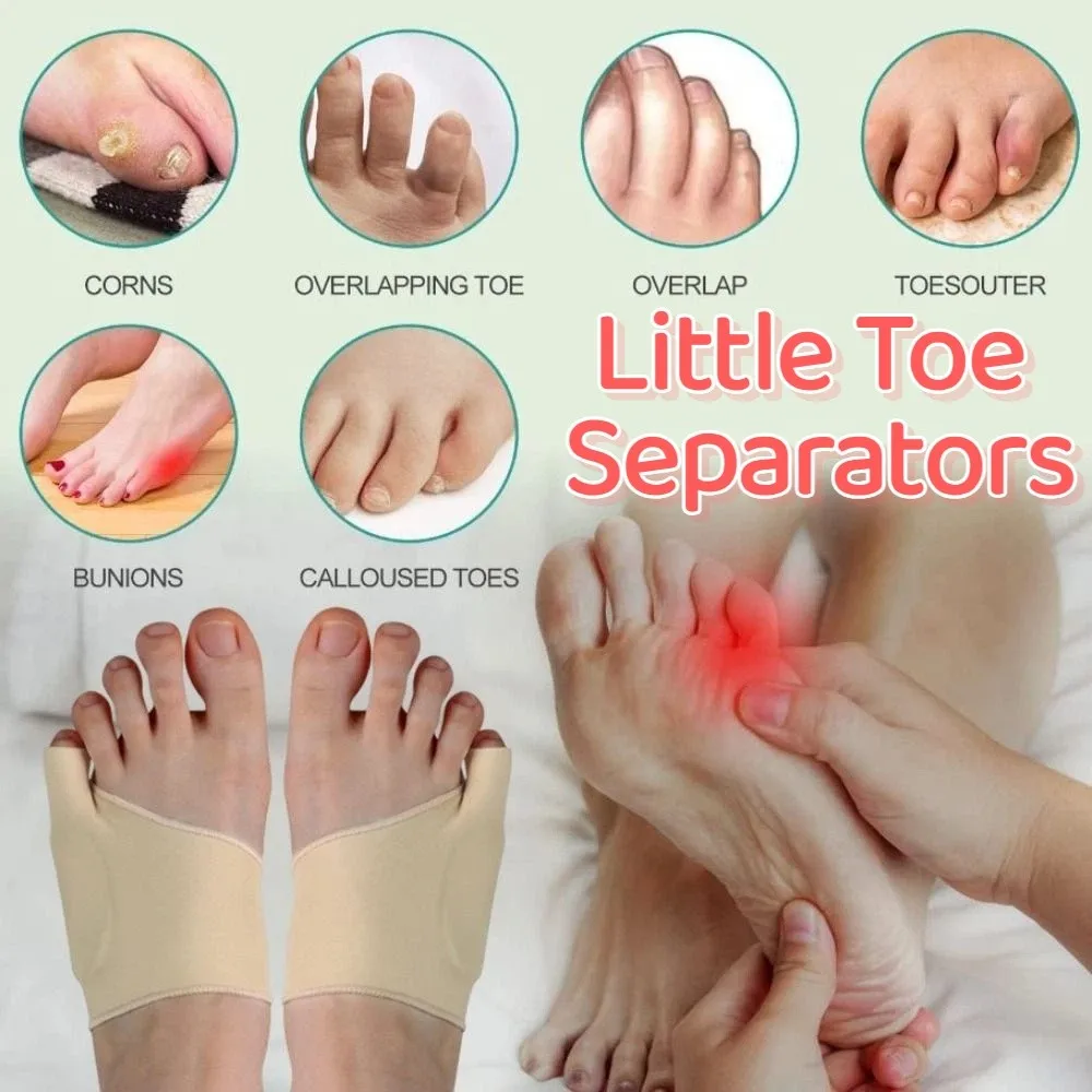 Adjustable Little Toe Separators Soft Anti-Slip Little Toe Valgus Corrector Orthopedic Design Professional