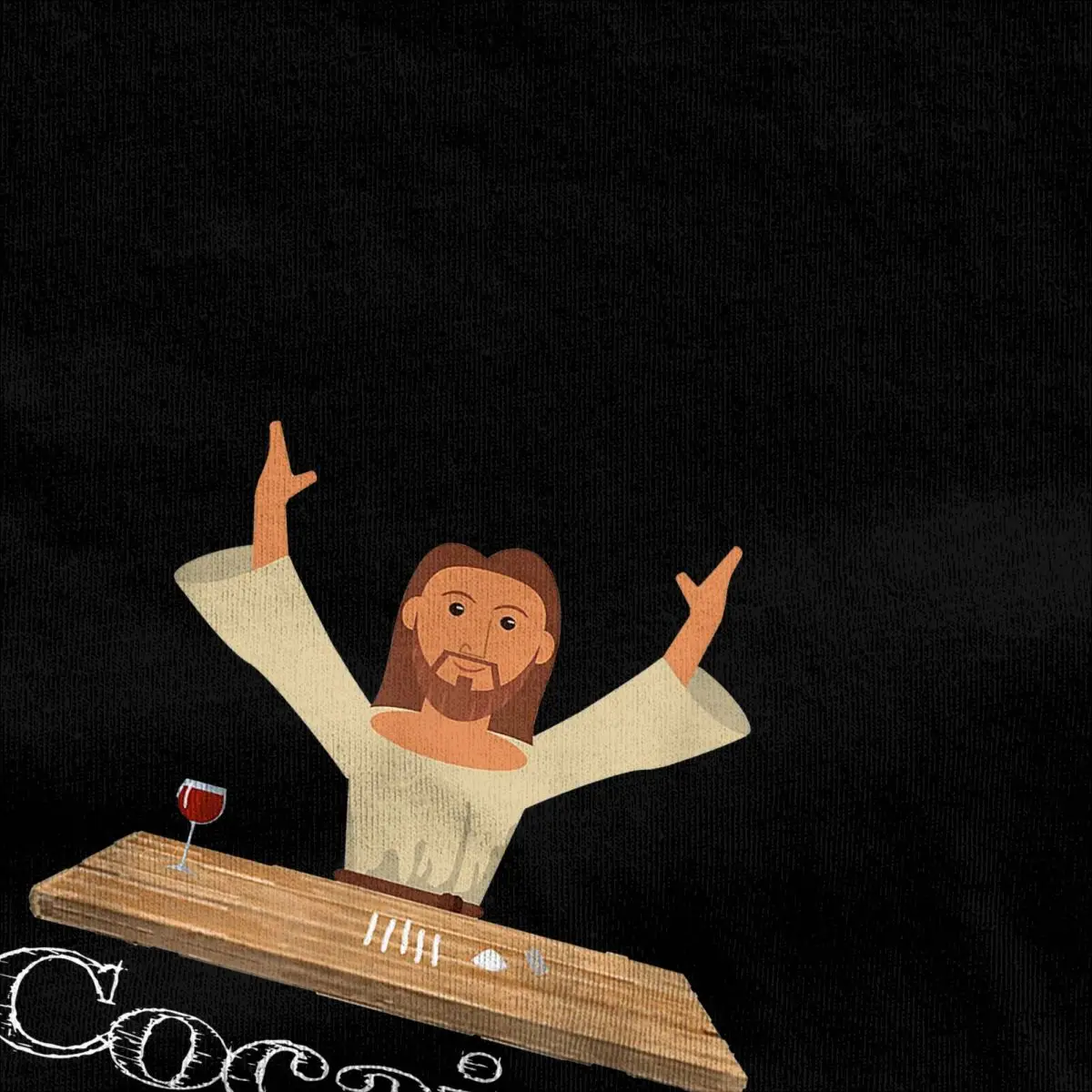 Vintage Cocaine Jesus T-Shirt for Men Crew Neck Pure Cotton T Shirts Adult Humor Gag Gift Idea Short Sleeve Tees Adult Clothing