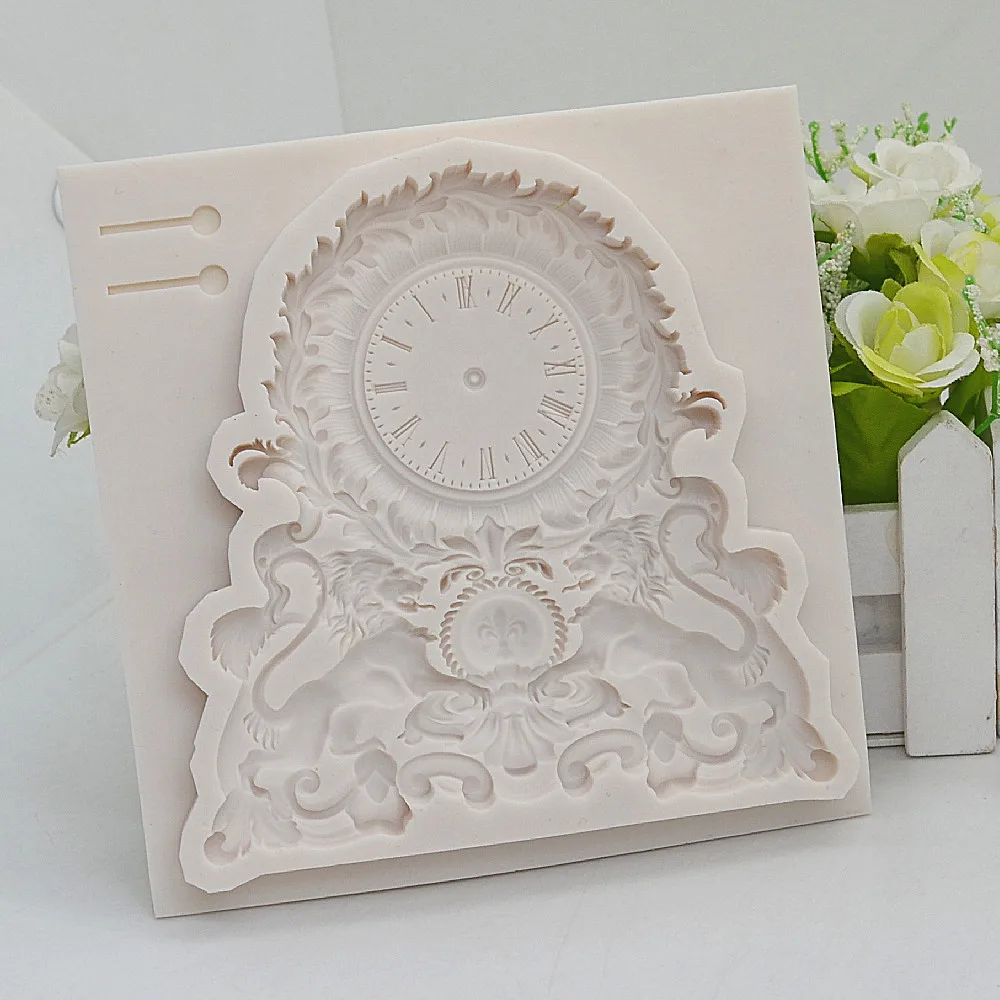 Clock Silicone Mold Handmade DIY Cake Chocolate Candy Decoration Mold Home Kitchen Baking Tool Fondant Mold