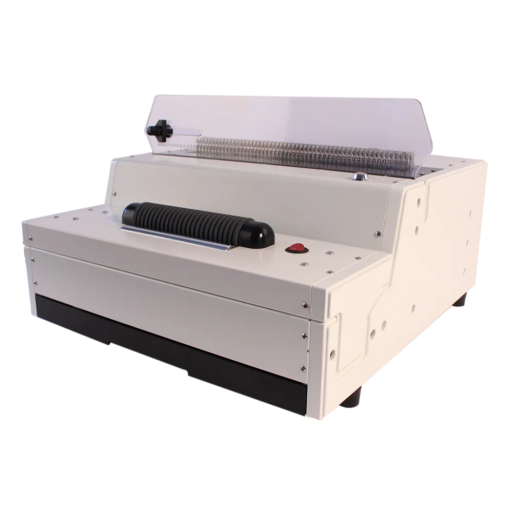 Professional Supplier F4 Paper Electricity Spiral Plastic Coil Ring Book Binding Machine Notebook Binder with Foot Pedal