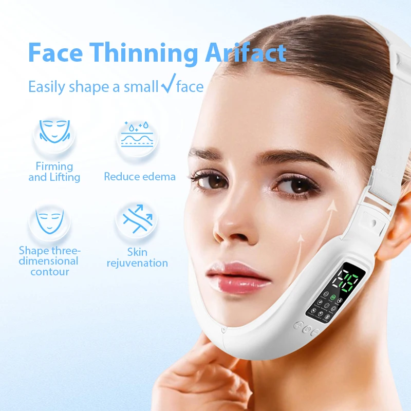 2025 New Electric V Face Lifting Beauty Device 5 Modes EMS Micro-current Firming Facial Massager Double Chin Removal Skin Care