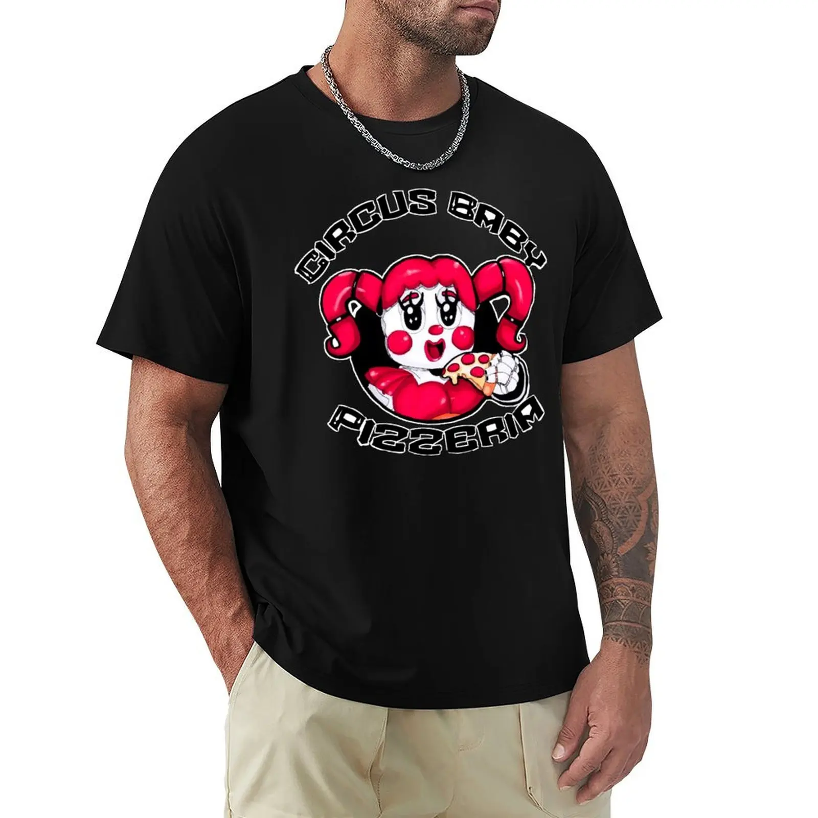 

Circus Baby Pizzeria T-Shirt cotton man t-shirts graphic shirts funny meme t-shirts tops plain white t shirts men