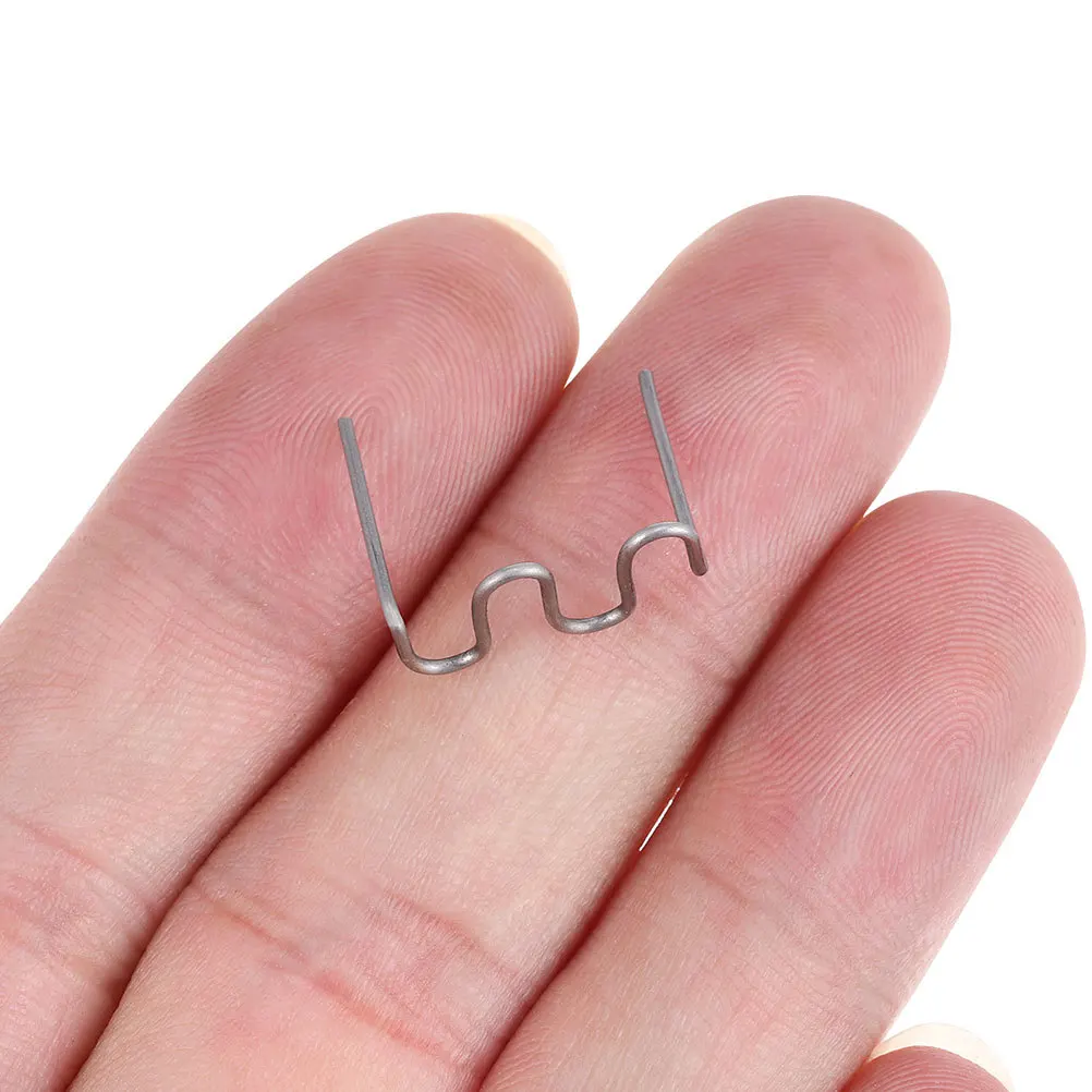 

100Pcs 0.8mm Wave Shaped Automotive Repair Staples Plastic Welding Hot Staples Car Bumper Plastic Welding Machine Repair Tool