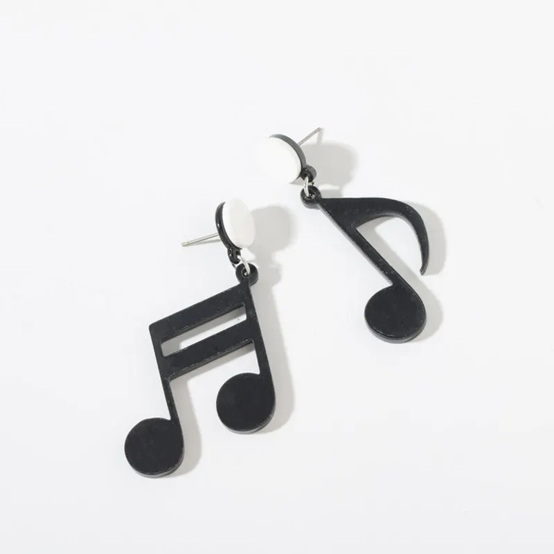

Korean Acrylic Earrings Personality Asymmetric Music Notes Earrings Women Accessory Lady Dangle Earrings Jewelry Bijoux