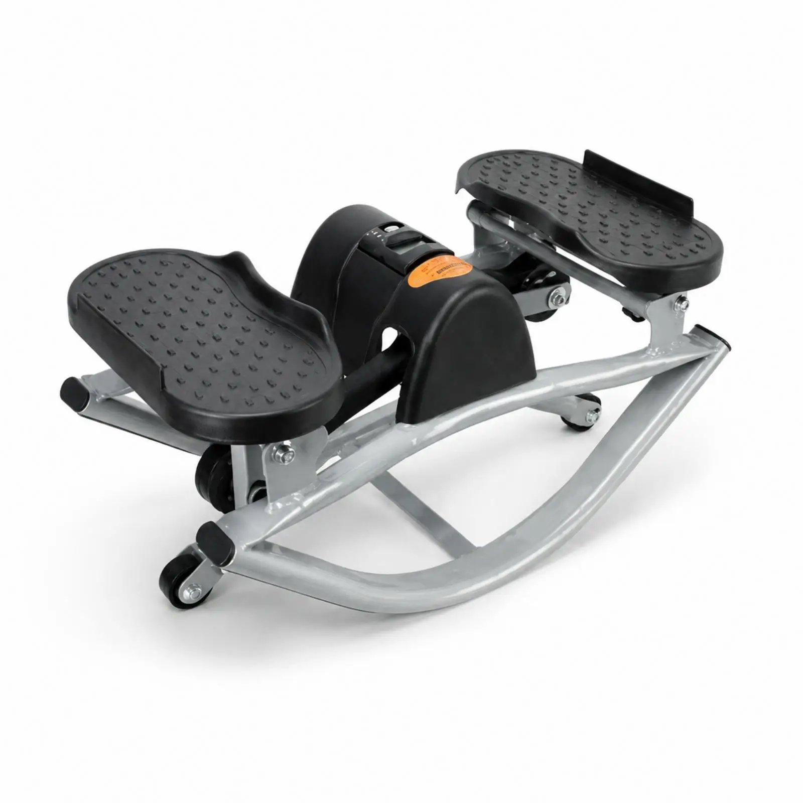 Low Impact Home Stepper for Daily Cardio Training Space Saving Iron Construction with Grip Pedals