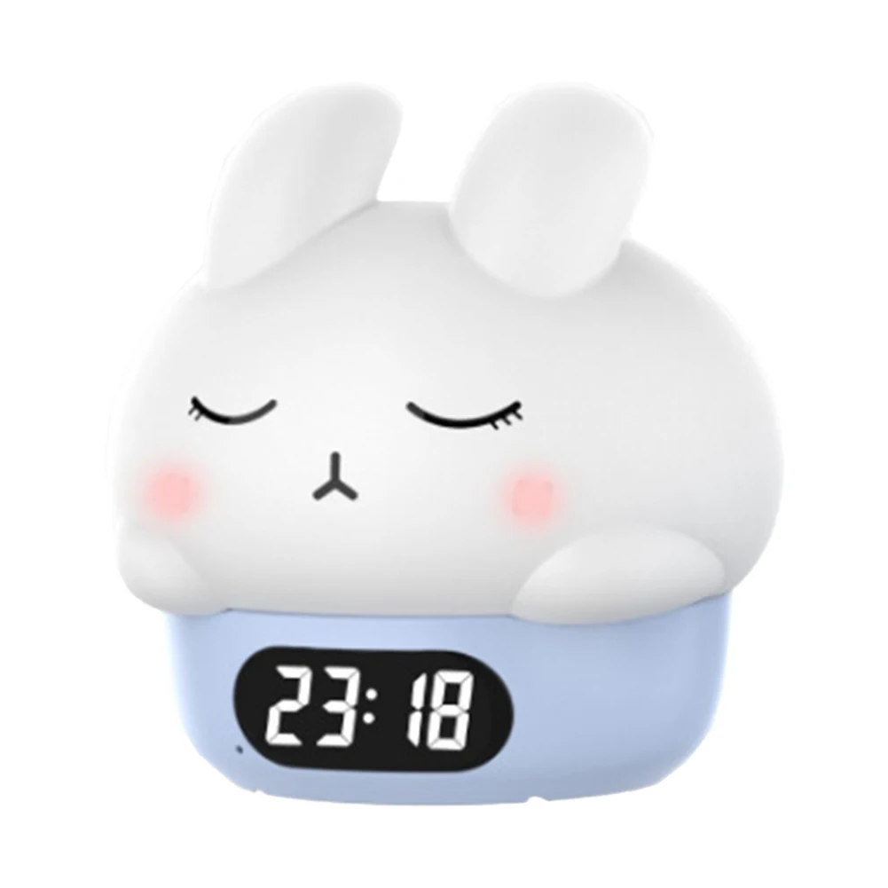 

Nightlight Alarm Clock with Soft Touch Finish Customizable Alarms and Temperature Reading Feature for All night Comfort