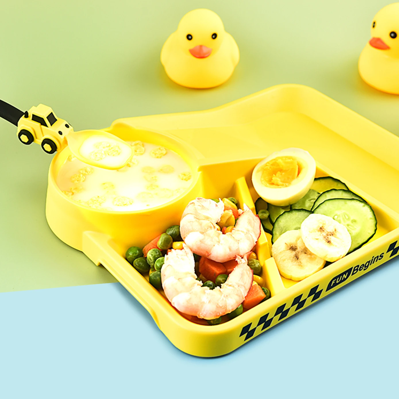 เด็กให้อาหารชุดจานจานสําหรับทารก Stuff ดูดถ้วยความงามบนโต๊ะอาหารสําหรับเด็กแผ่นเครื่องครัวชุดอาหารค่ํา