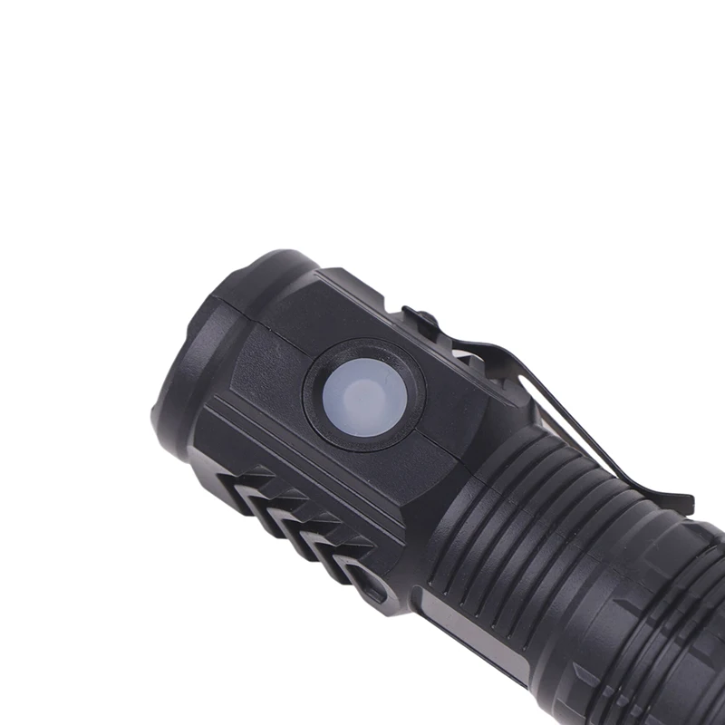 LED Flashlight Strong Bright Torch Rechargeable USB Light Waterproof With Clip Magnet For Hiking Camping High Quality