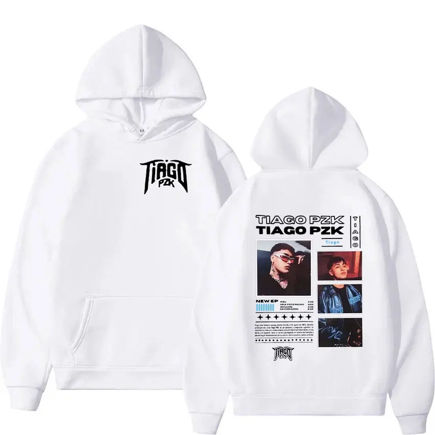 Rapper TIAGO PZK Tour 2024 Graphic Hoodie Men's Fashion Long Sleeve Oversized Sweatshirt Hip Hop Retro Pullover Hoody Streetwear