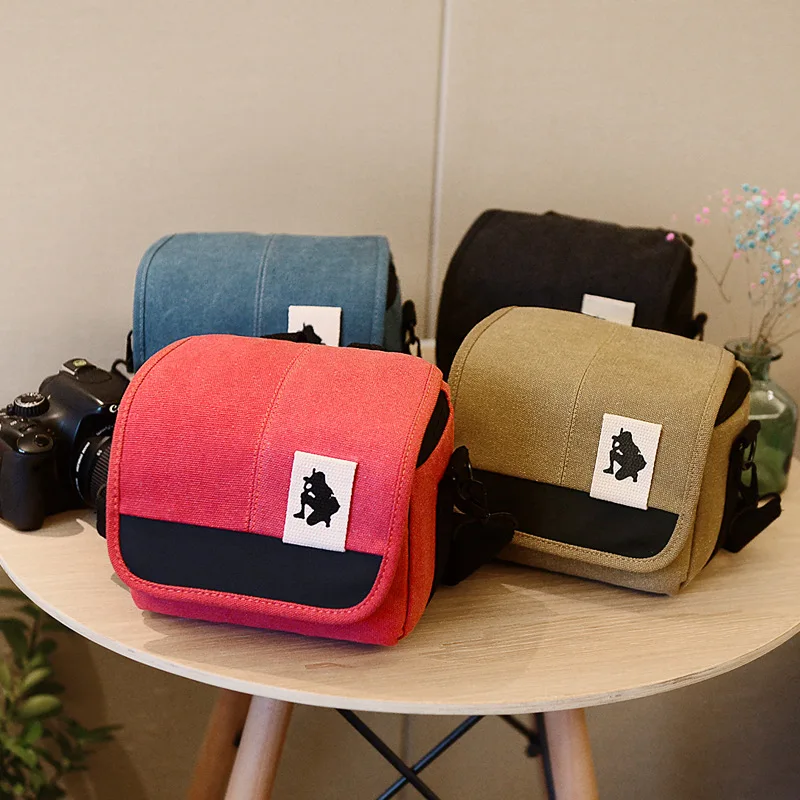 New Canvas Micro-single Camera Bag Home Dv Camera Bag Telephoto Digital Camera Bag Shoulder Crossbody Bags