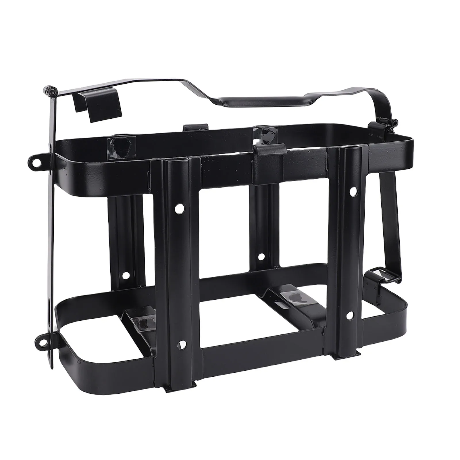U Shape Clasp Design Adjustable for Travel Jerry Can Mount Reinforced Welding Fuel Container Mount Holder Black Coated