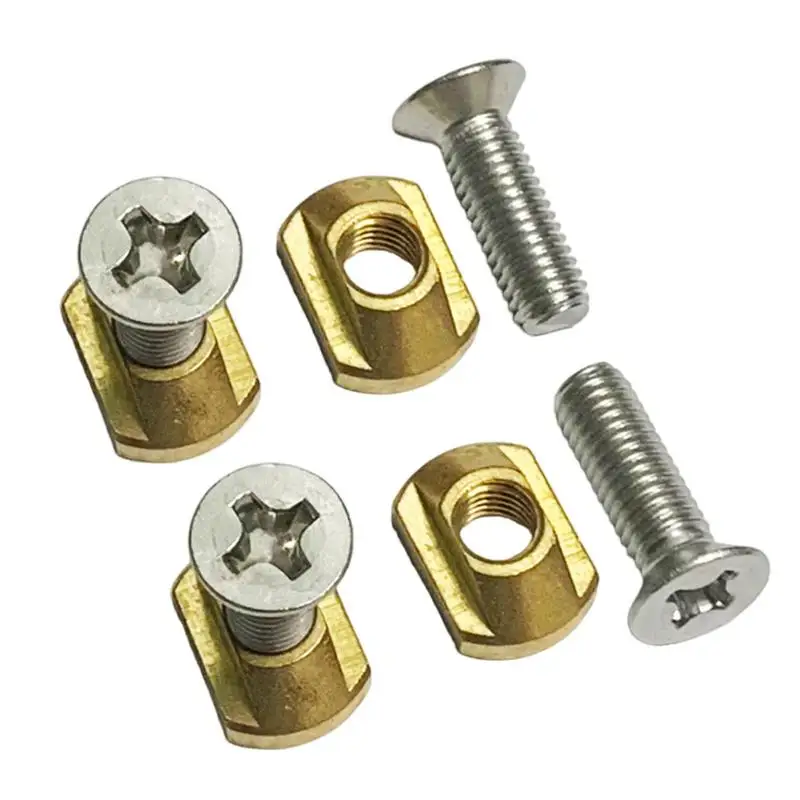 Hydrofoil Mounting T Nuts Professional Hydrofoil Screw Mounting T-Nuts 4PCS Paddle Board Spare Parts Manual Tool Surfboard