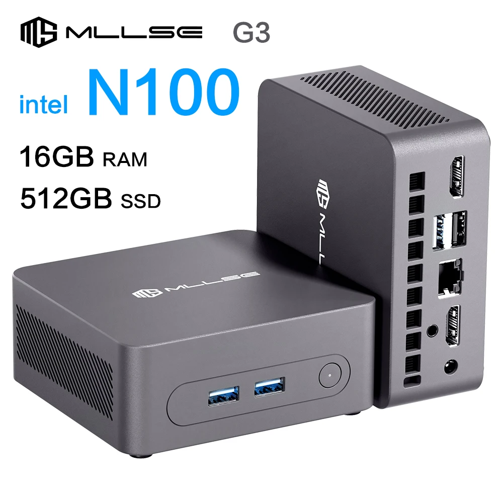 MLLSE G3 Mini PC Intel Alder Lake N100 CPU DDR4 8/16GB RAM 256/512GB SSD WiFi5 BT4.2 Windows 11Pro Mini Desktop Computer