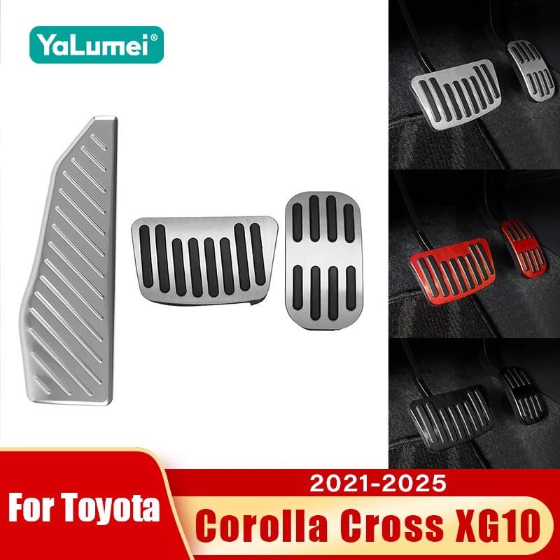 Para Toyota Corolla Cross XG10 2021 2022 2023 2024 2025 acelerador de coche híbrido freno reposapiés pedales cubierta almohadillas Accesorios
