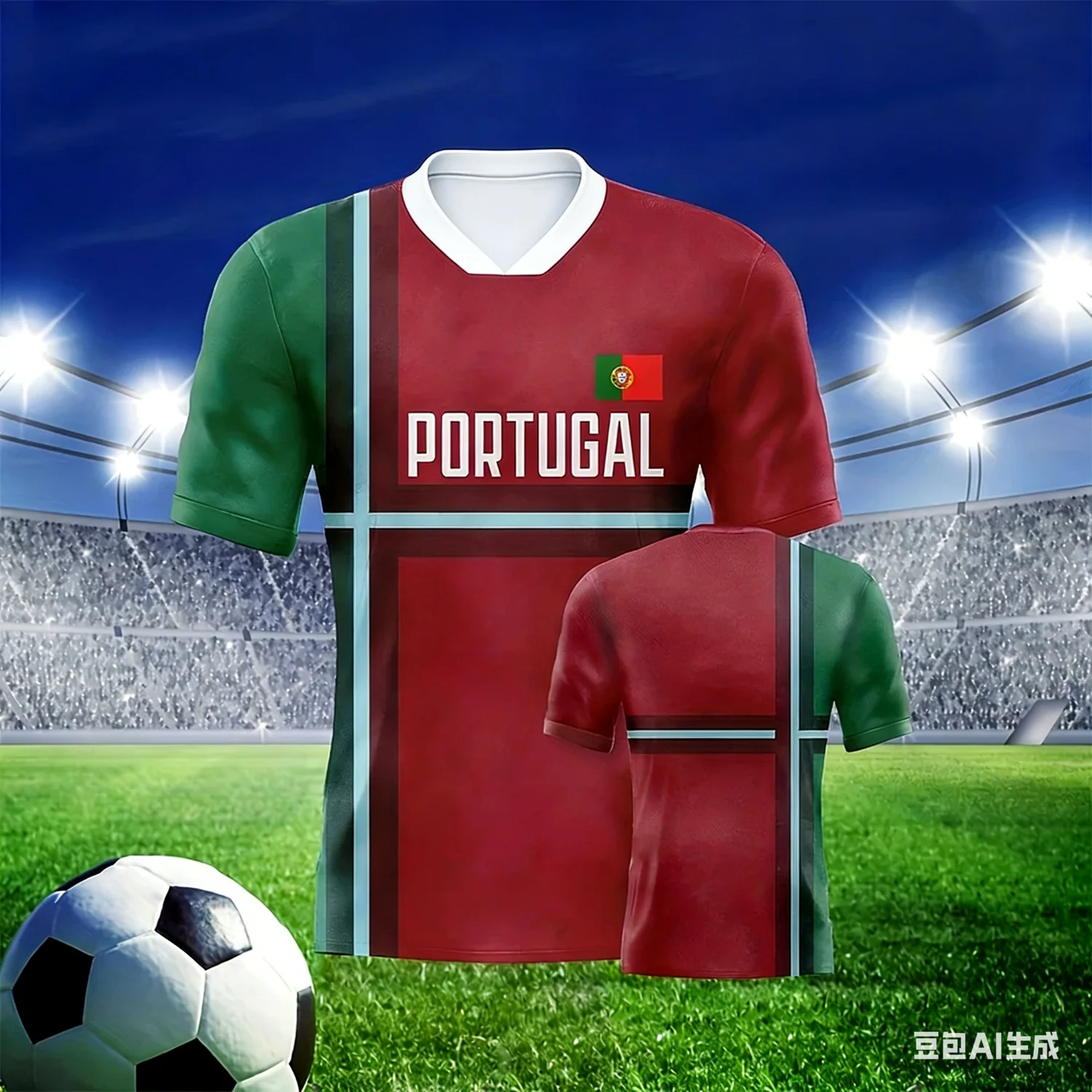 Retro Men's Croatia Soccer Jersey V‑Neck Geometric Check Print Red‑White Checkered Pattern 2026 Crest Fan Football Shirt
