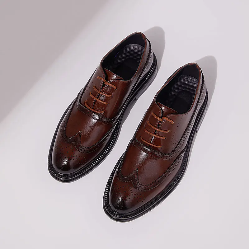 Men's leather shoes, banquet, wedding party, high-quality genuine leather shoes #WZ-1025