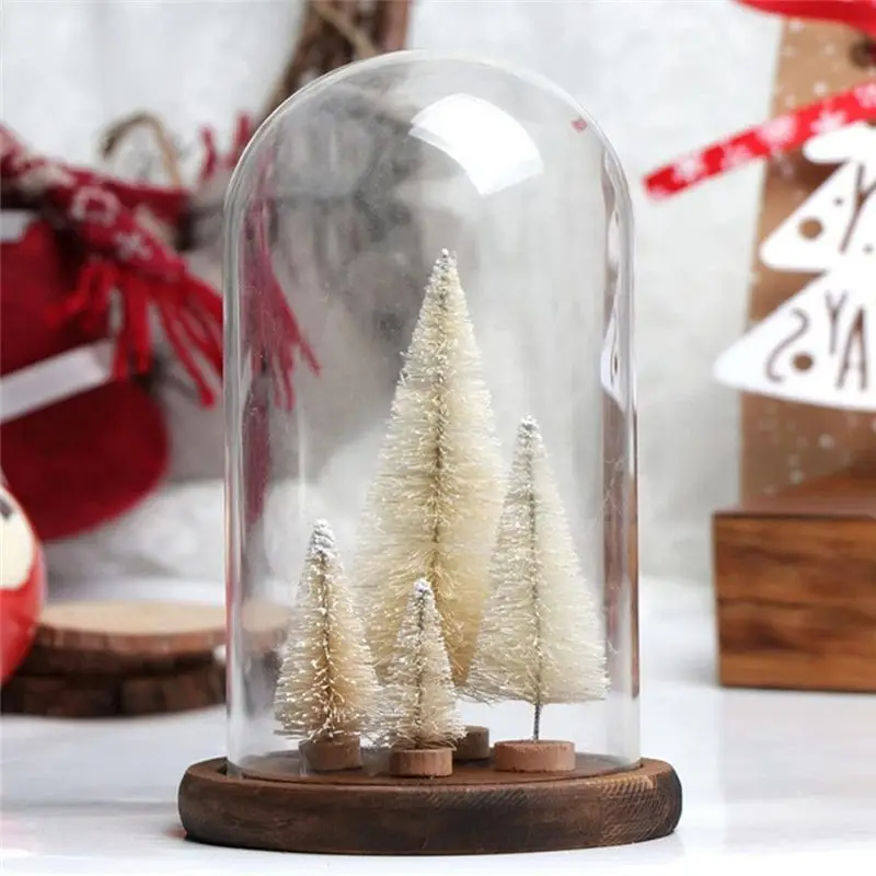 A32I Mini Christmaes Tree Decorations, Bottle Brush Trees Christmas Table Decorations Artificial Miniature Christmas Trees