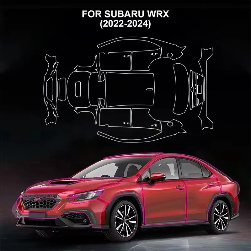 

For Subaru WRX 2022 2023 2024 Pre-cut TPU PPF Car Invisible Sticker Doors Front Bumper Accessories Protection Film Transparent