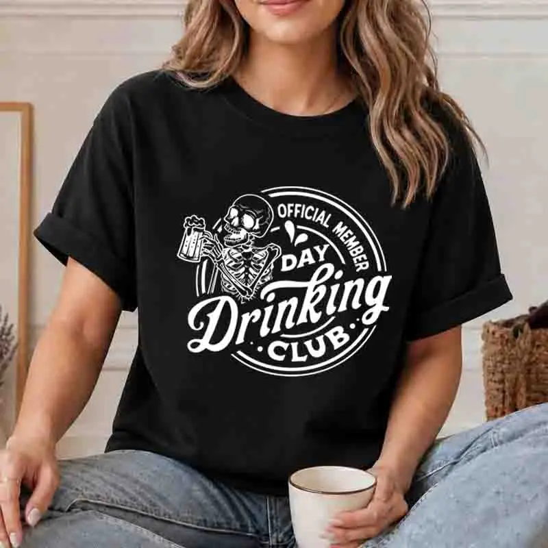 Offical Member Day Drinking Club T-Shirt Sarcastic Beer Dad Birthday Gift Shirt Funny Girls Weekend Drinking Tee