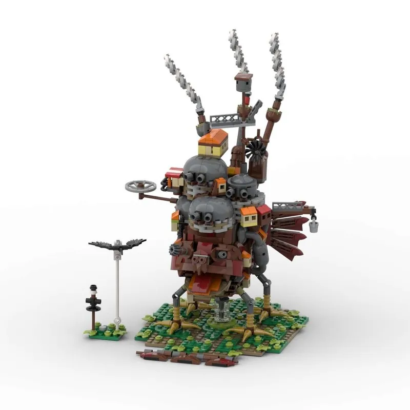 Hayao Miyazaki-Juego de bloques de construcción de castillo móvil de Howl, modelo de bloques de construcción, rompecabezas, juguetes para niños, adorno de escritorio, regalo coleccionable