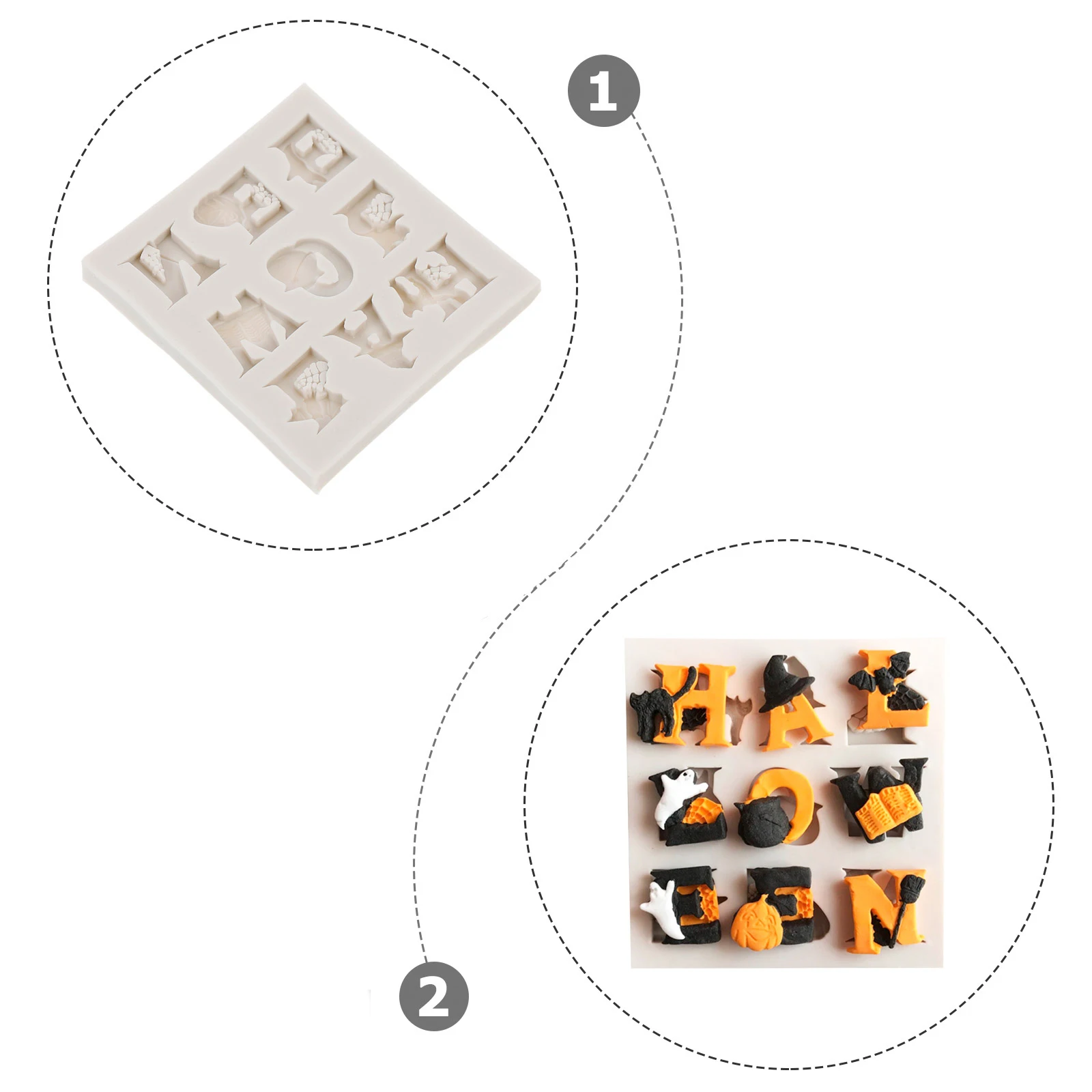 

Letter Stencil Cute Silicone Molds Non Stick Small for Chocolate Moulds Fondant Cake Decorating